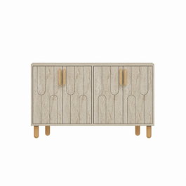 Hanah Home Consola Travertino 120cm Ancho x 73.6cm Alto x 29.6cm Profundidad Tablero Partículas Melamina